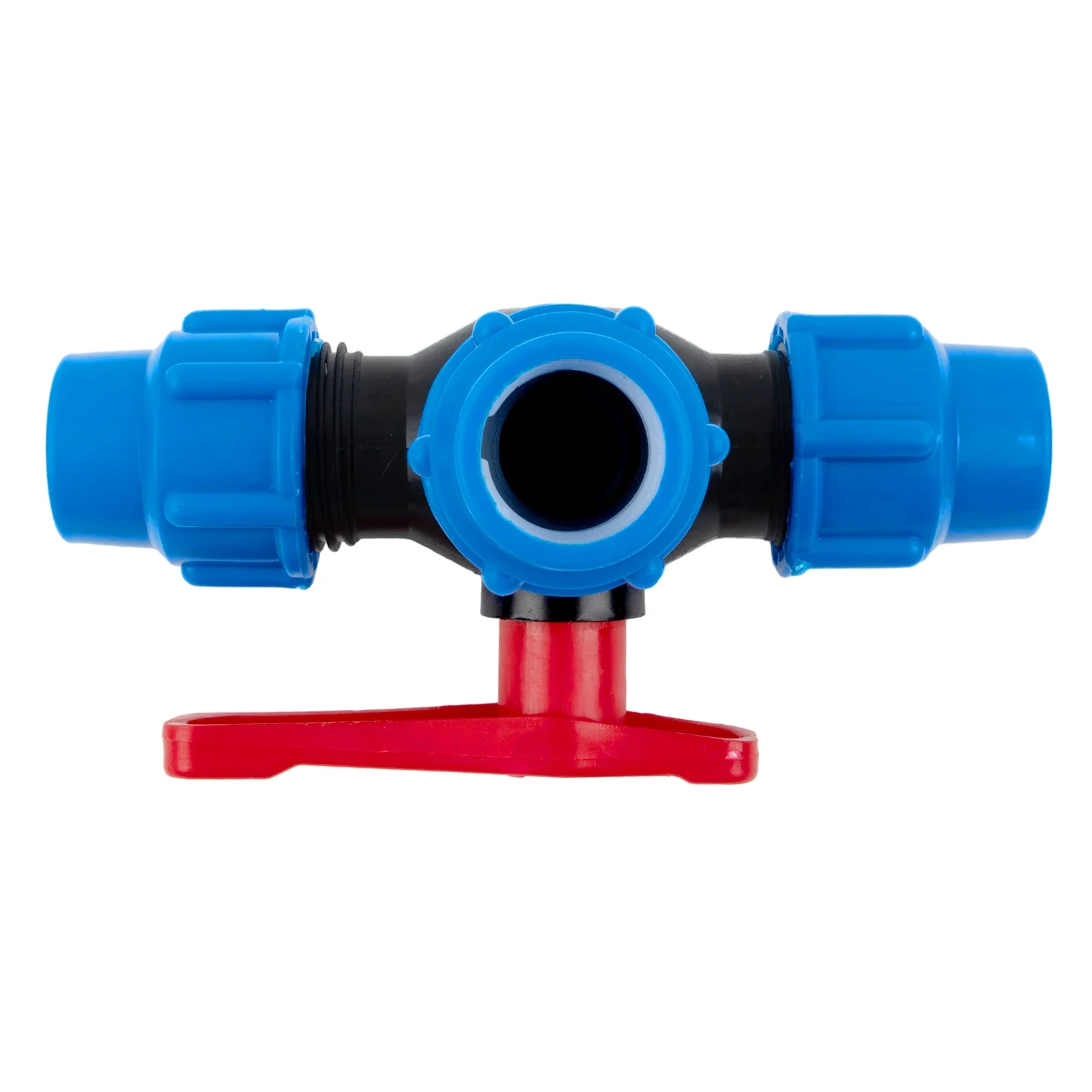 PE Pipe 3-Way Ball Valve 20/25/32/40/50mm Plastic Ball Valve Quick Connector Valve Garden Farm Irrigation Water Pipe Fittings