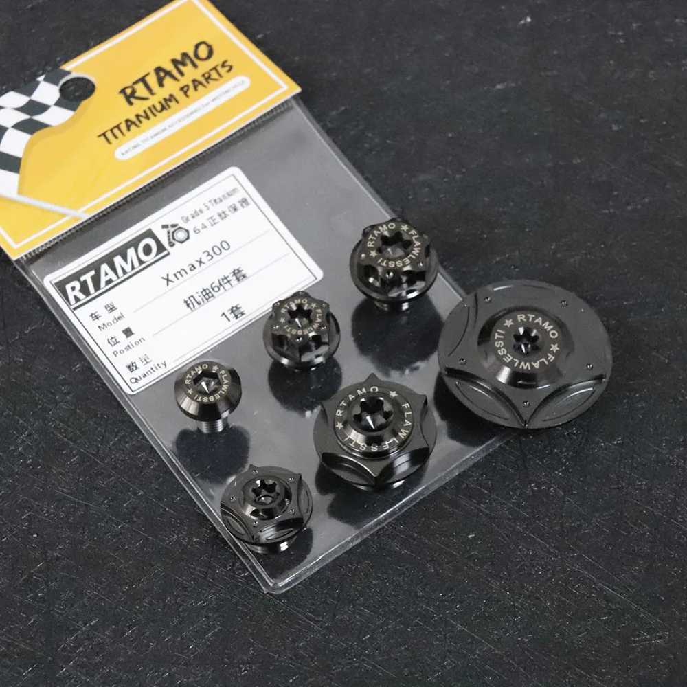 RTAMO Набор титановых болтов, болт шестерни моторного масла, подходит для Yamaha Xmax300