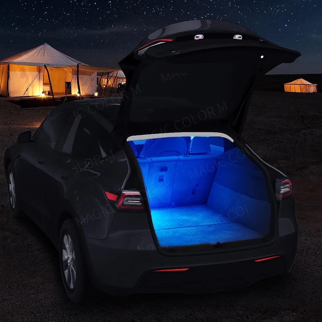 Per Tesla Model 3 Y S X Car Footwell Light LED Atmosphere RGB APP interni pavimento porta pozzanghera tronco lampade Decorative accessori