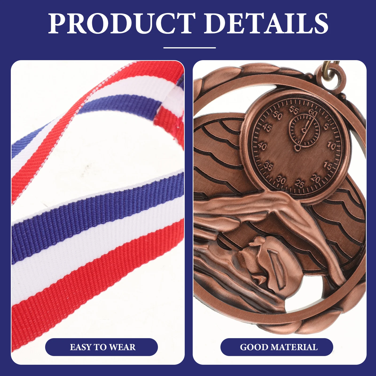 

3 шт. спортивные медали из цинкового сплава, подвесная медаль, многоцветные студенческие достижения, награды, медали для победителей спортивных соревнований