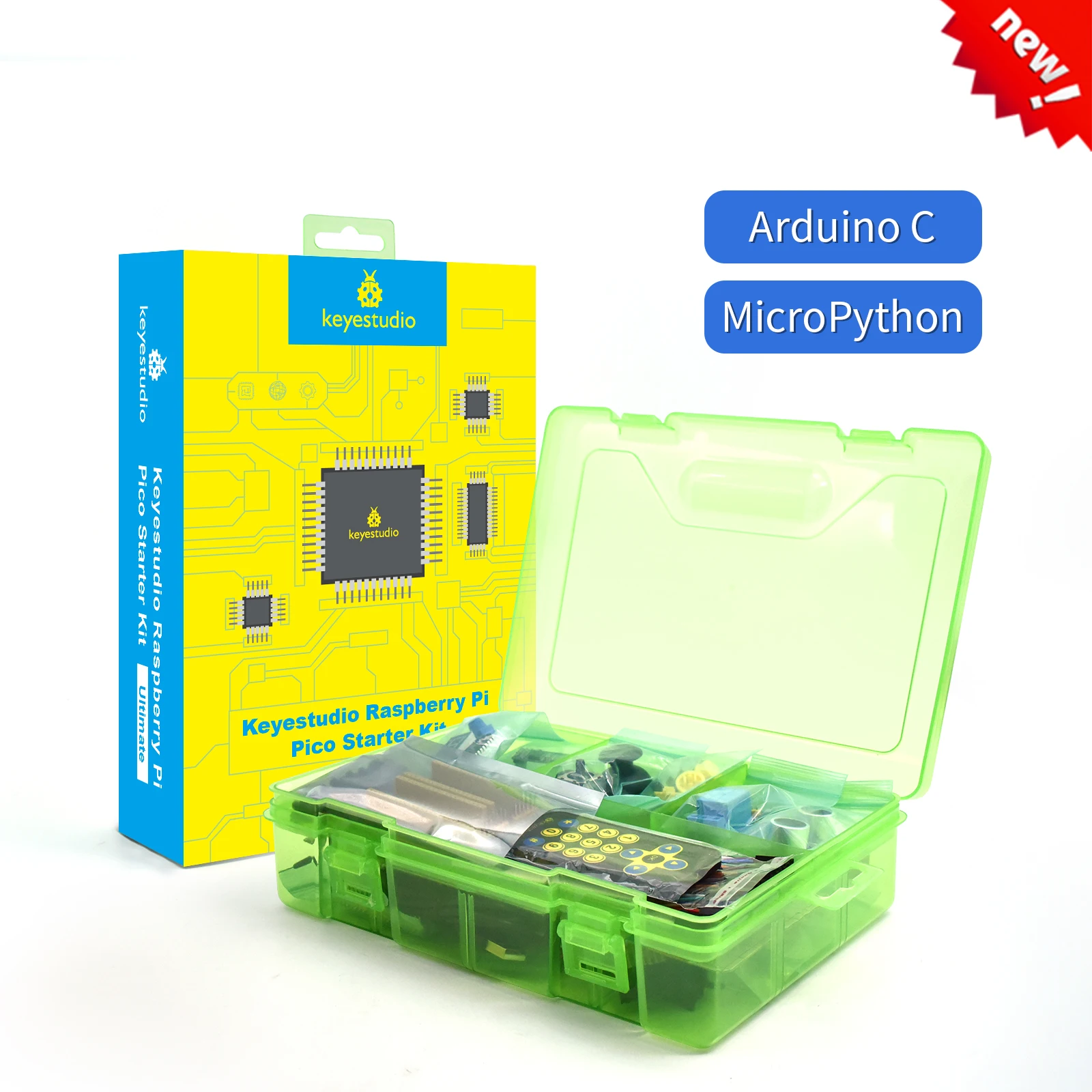 Keyestduio Raspberry Pi Pico Super Starter Kit And Learning Kit Basic Edition Support MicroPython&Arduino C Language Kit