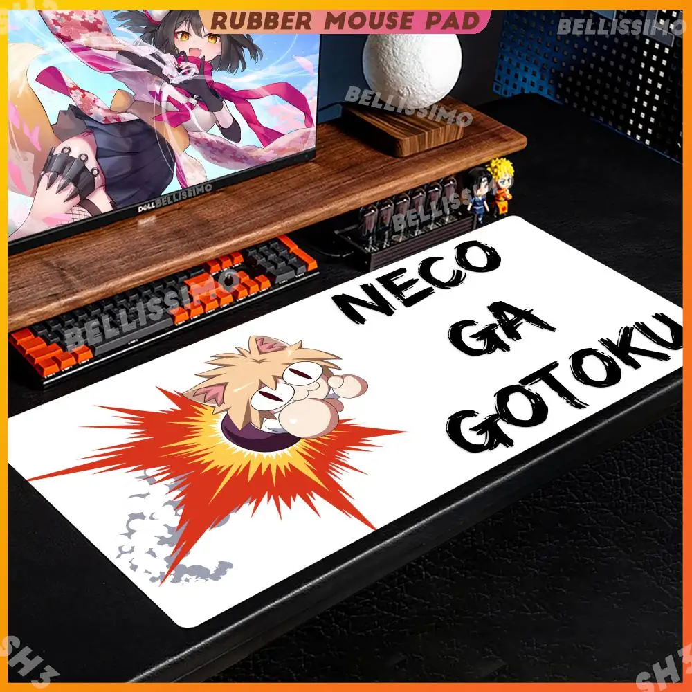 Neco-arc Desk Mat Anime All Size Edgelock Rubber Mouse Mat 1200X600X4mm Kawaii Cute Virtual Figure HD Desk Protector Speed Mat