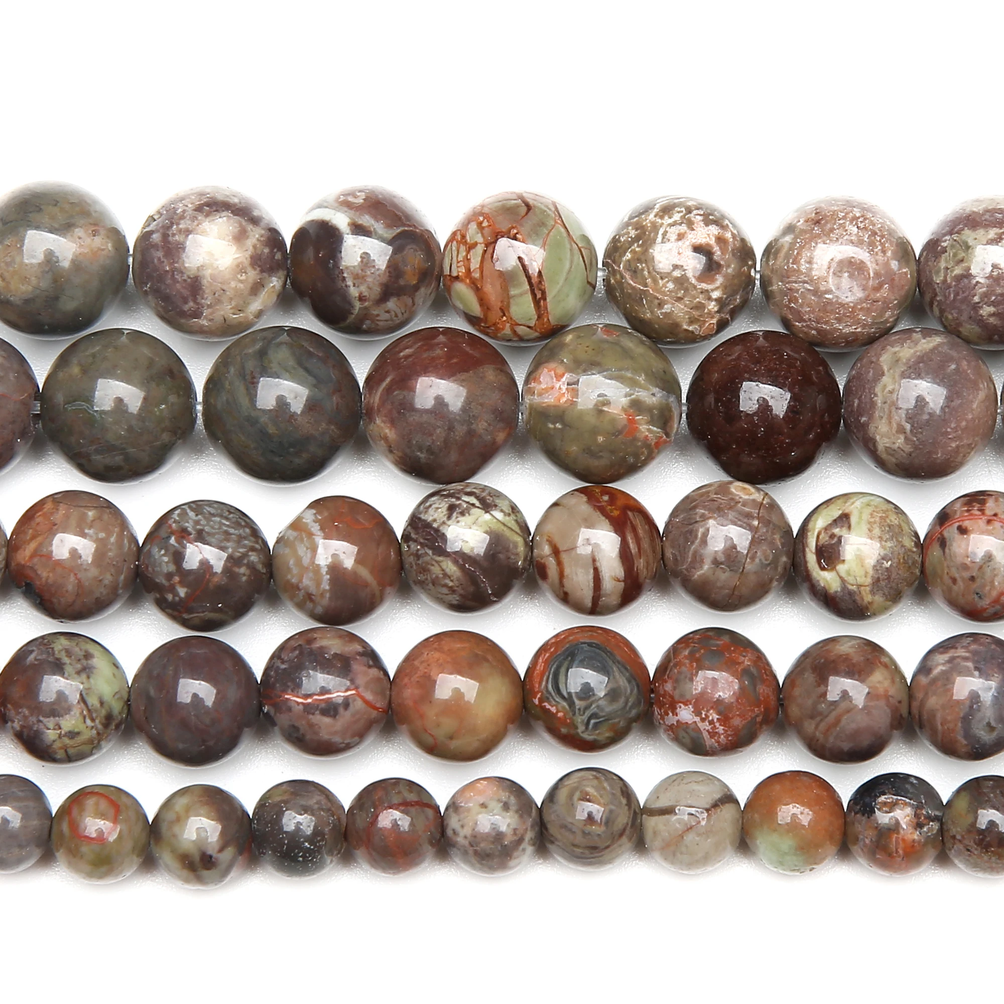Natural Stone Colorful Agate Round Beads 15\