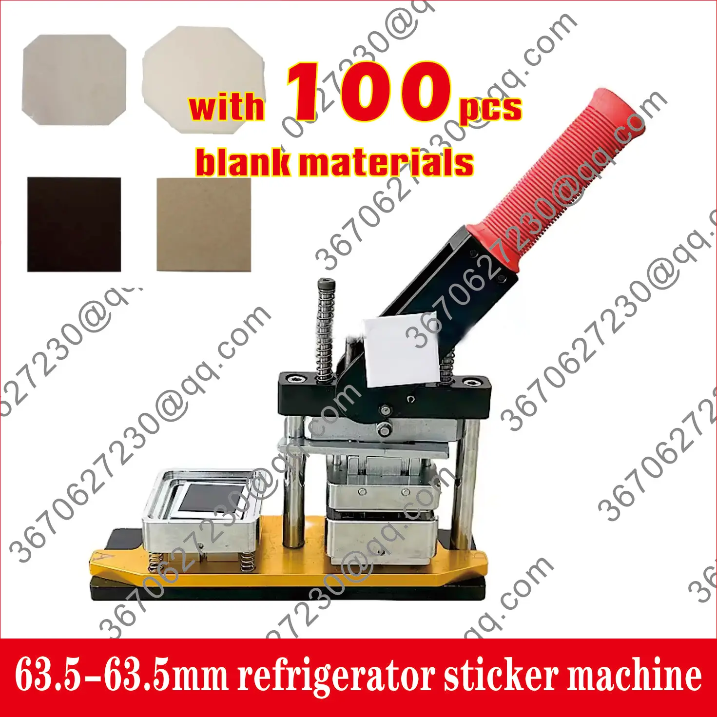 Imagem -02 - Praça Frigorífico Magnet Machine Retangular Retangular Raw Ímãs Flexíveis Molde de Geladeira Cortador Material 50x50 63.5 8053