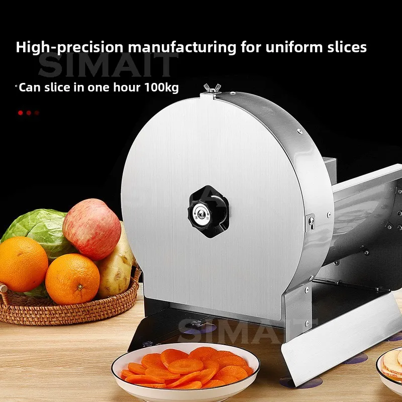 Commercial Electric Vegetable Cutter Multi-Function Potato Fruit Lemon Slicer