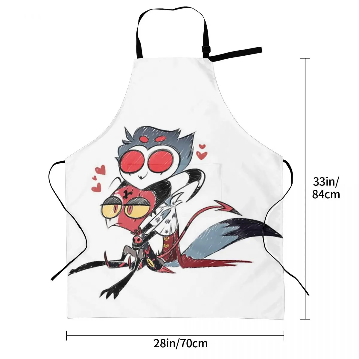 Loona Collage Helluva Boss Anime Apron Chef Cooking Baking Tablier Waterproof Bib Kitchen Cleaning Pinafore for Women Men