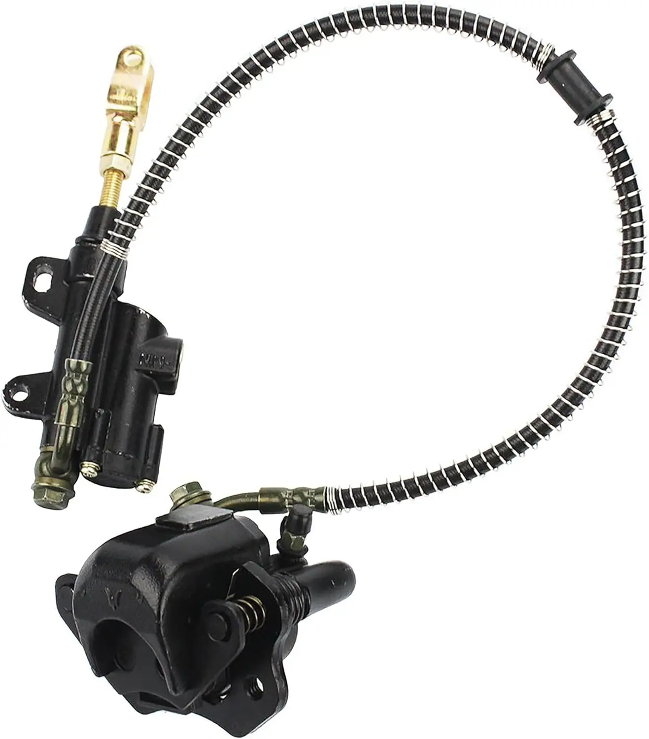 Rear Brake Master Cylinder Caliper Assembly for 50cc 70cc 90cc 110cc 125cc Chinese ATV Quad Scooter