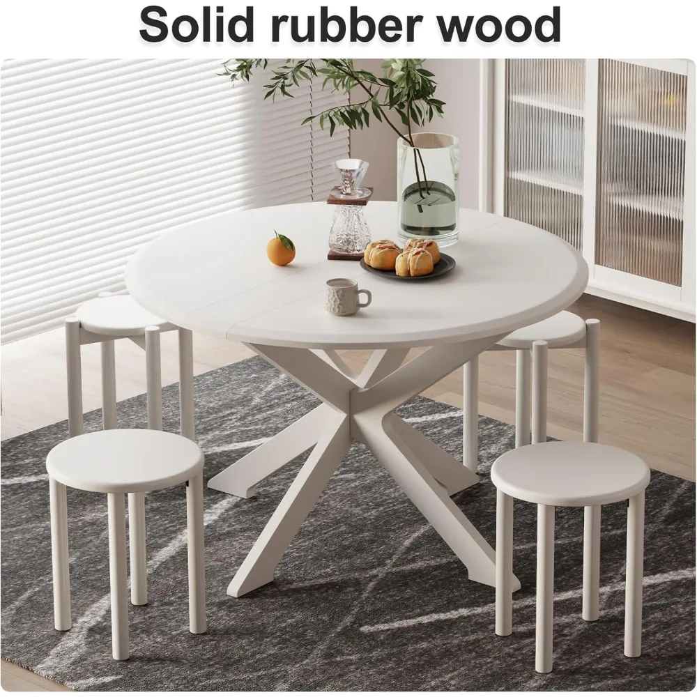 Bar Stools Set of 4, Stackable Stools,Wood Stool,18 Inch Stool,Stacking Stools,Nesting Stool,Top Stackable Round