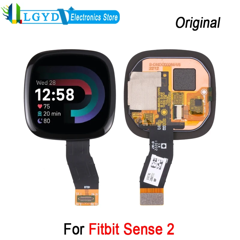 LCD Screen For Fitbit Sense 2 Smartwatch LCD Display and Digitizer Full Assembly Repair Replacement Spare Part