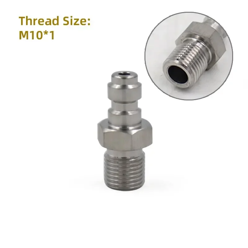 High Pressure 8MM Foster Quick Disconnect Male Female Adaptor Fill Nipple Blind Plug  Thread 1/8NPT&1/8BSP&M10*1