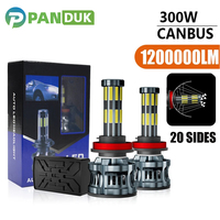 PANDUK Car Light 20 Side 3D 360 300W 1200000LM H8 H3 H7 H9 9006/HB4 9005/HB3 H4 H11 H1 H13 Led Headlight Bulb Car Light 12V 24V