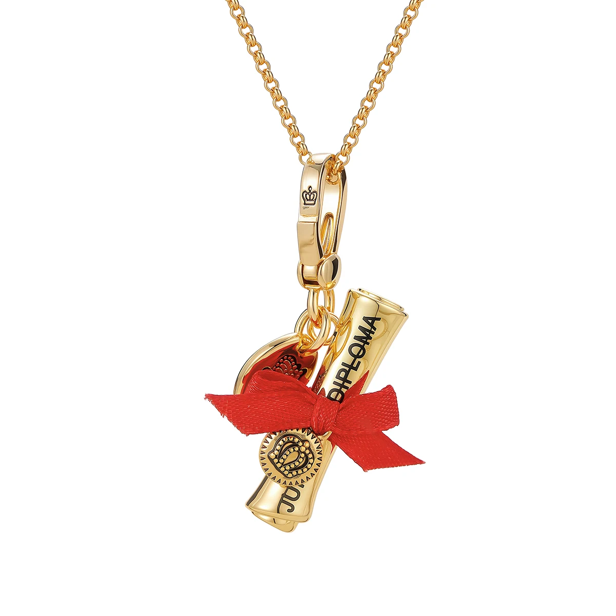 1Pc Exquisite Enamel Graduation Diploma Necklace Design,Cute Sweater Decor Necklace Accessories,Christmas Party Jewelry Gift