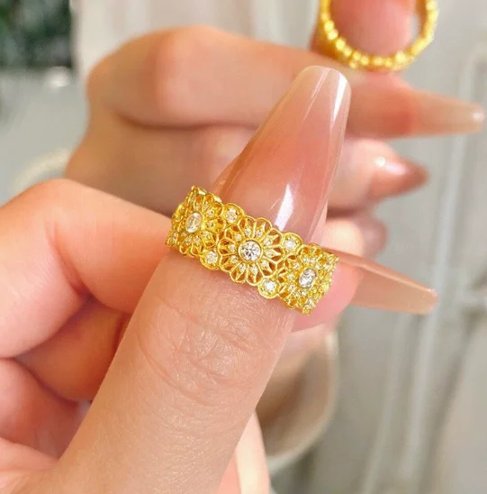

925 silver rings yellow gold plated engagement rings