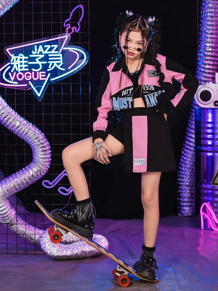 

K-PoP Clothes Girls' jazz costumes,girls' groups,children's street dance hip hop cool costumes children's dance suits