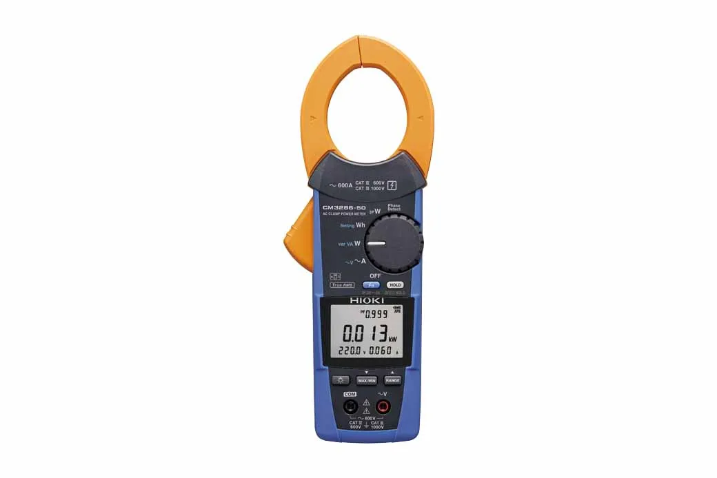 AC CLAMP POWER METER CM3286-50 Quickly Check Current, Voltage, Power, and Power Factor