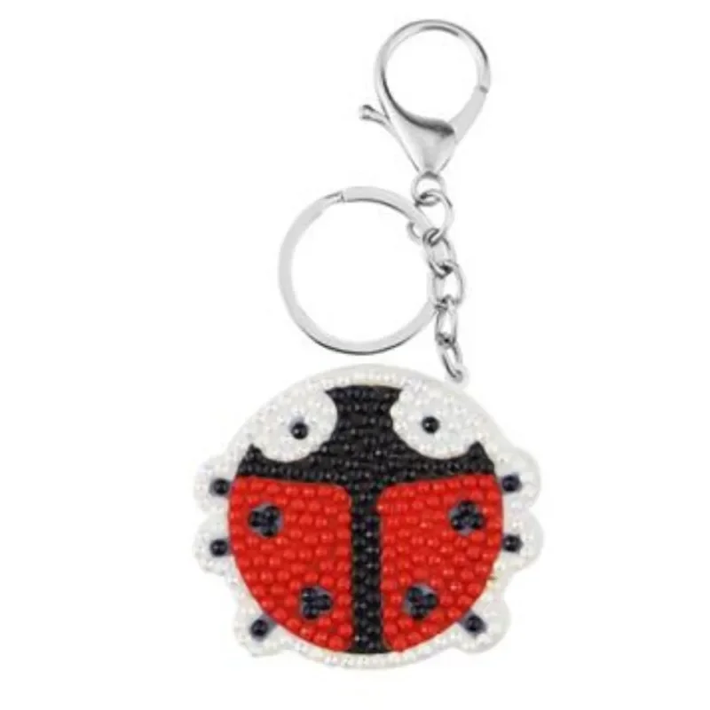 1PCS Animal New Keychain diamond painting keychain Classic Key Chain Keyring Fans Souvenir fit Birthday Gift Car Key Holder Gift