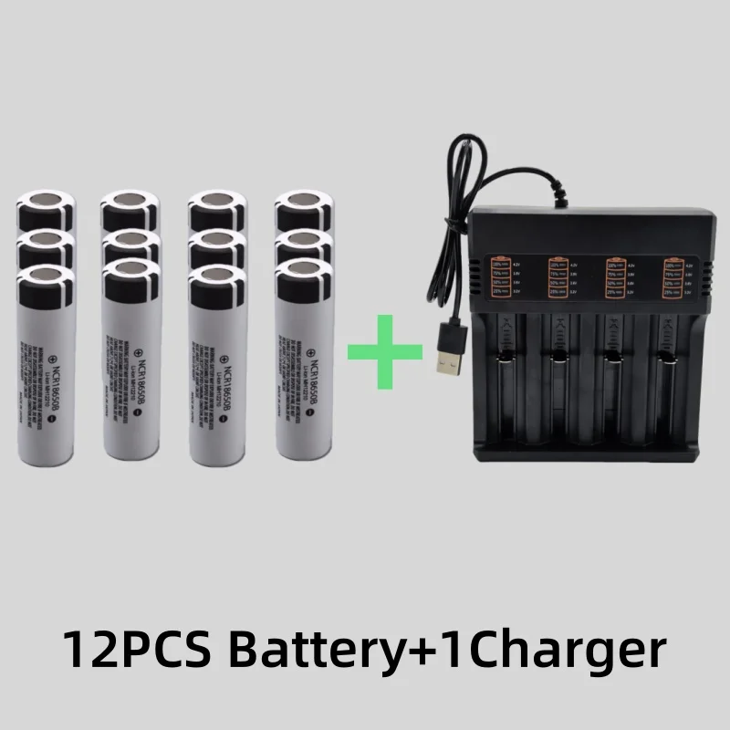 العلامة التجارية الجديدة 18650 + شاحن 18650B 3.7 فولت 3000 مللي أمبير 100% القدرة الفعلية ، 4-فتحة شاحن USB الذكية حزمة بطارية المصباح #4