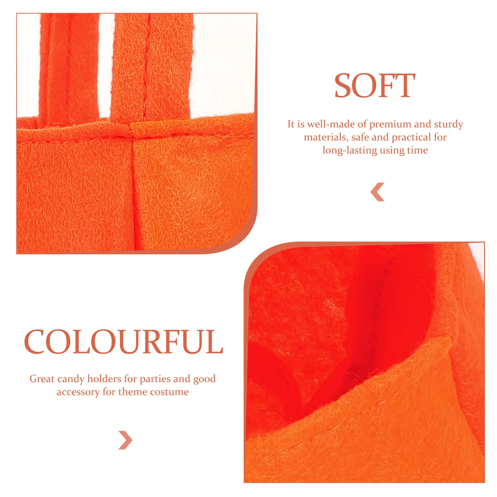 

5Pcs Halloween Candy Buckets Pumpkin Candy Baskets Handheld Party Prop Trick Or Treat Gift Bags Festival Gift Bag