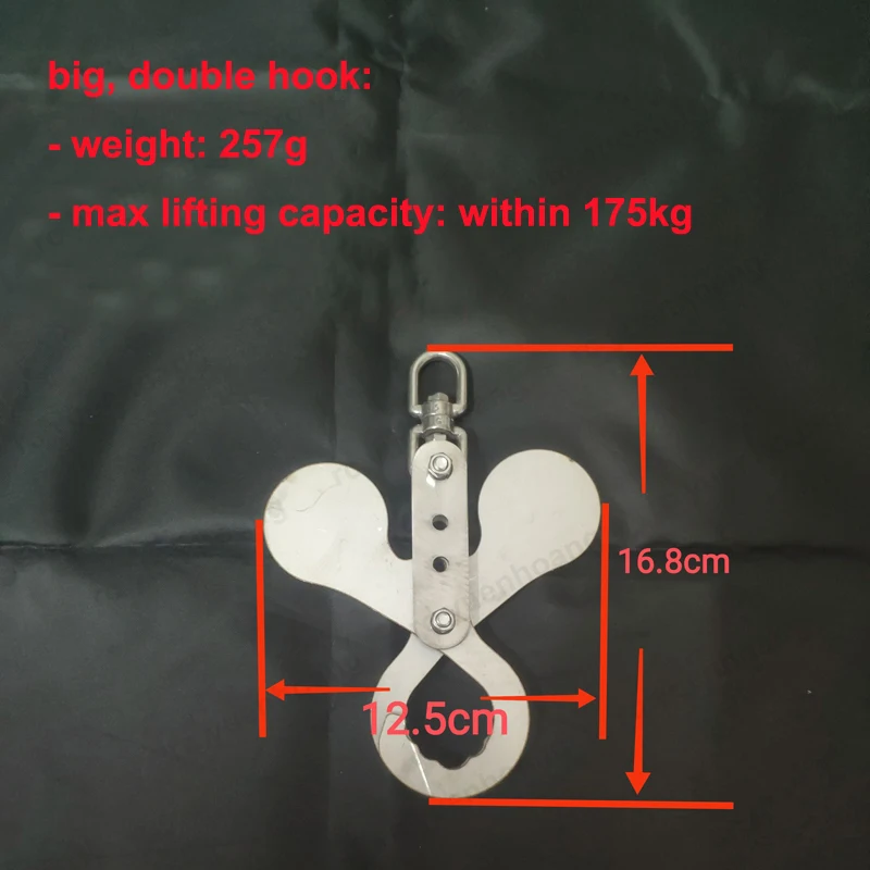 1PCS RC Drone Airplane Model Lifting Uncoupling Device Stainless Steel Metal Unhooking Device Single/Double Self-dumping Hook