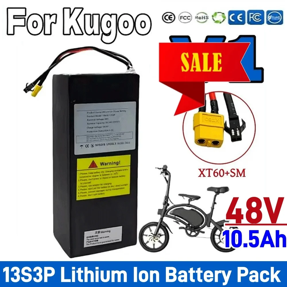 🎈 18650 lithium battery 13S3P battery pack 48V 10.5Ah For Kugoo V1 electric bicycle/electric scooter🎈