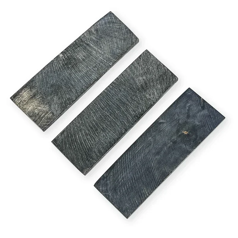 120×40×6mm Polished Black Water Buffalo Horn Sheet High Density Precision Cut DIY Tool Handle Sculpting Raw Material