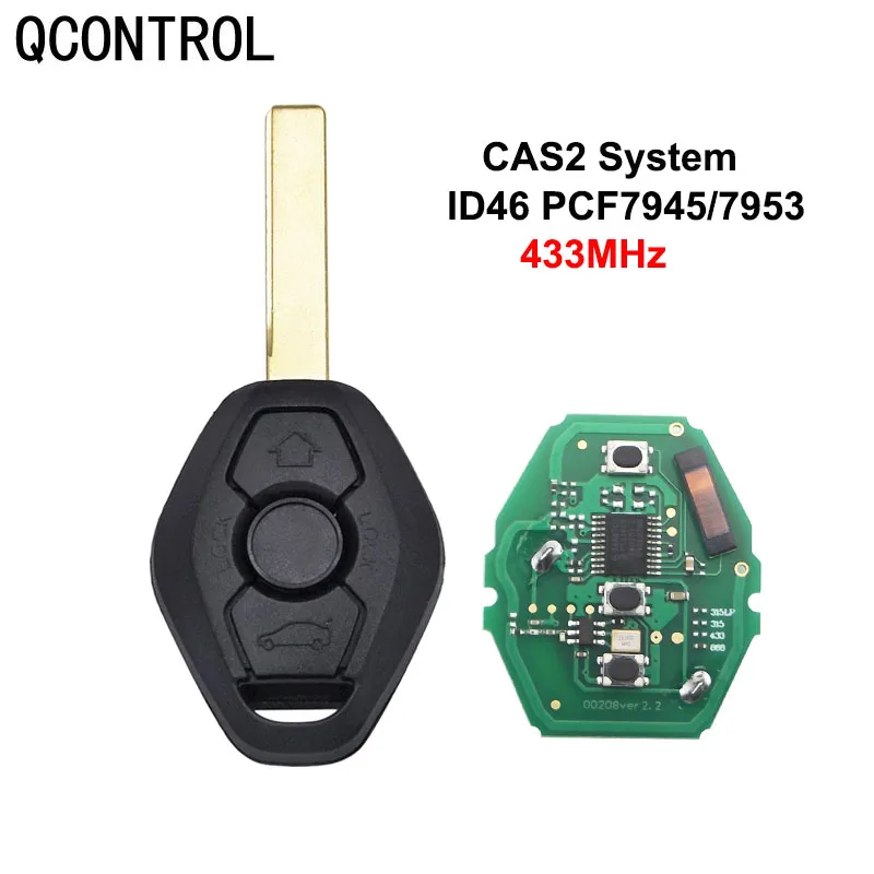 QCONTROL 3 buttons Remote Key for BMW 3 5 7 series X3 X5 Z3 Z4 Z8 E46 E60 E83 E53 E36 E38 CAS2 315LP MHZ 315MHz 433MHZ 868MHZ