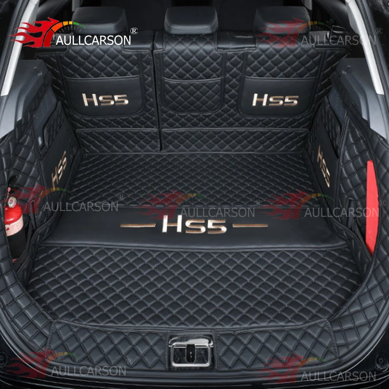 For Hongqi HS5 2023 2024 Trunk Mats Single Fully Surrounded Leather Durable Cargo Liner Boot Coverage Car Interior Accessories