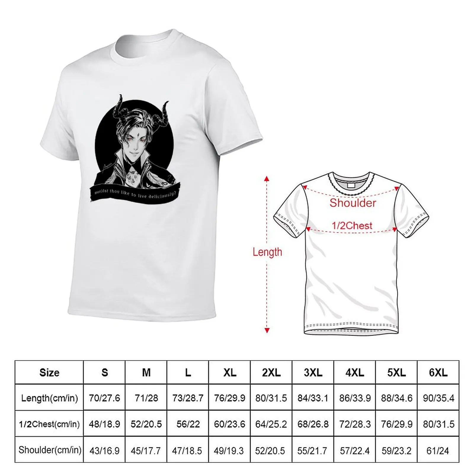 Lucifer - Wouldst thou like to live deliciously? T-Shirt Casual Fashion Print Tee Top