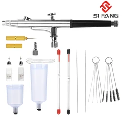 20cc 40cc Airbrush Spray Gun Double Action AirBrush Set 0.2/0.3/0.5mm Fast Joint Gravity Feed Cake Tattoo Nail Art Car Paint