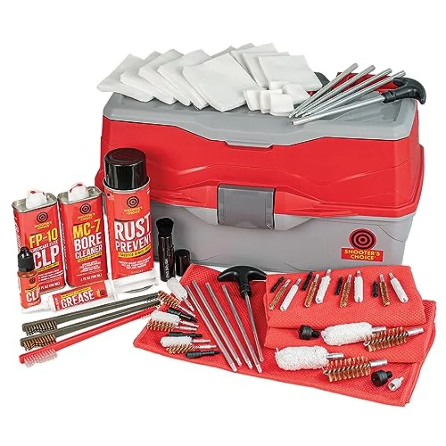 

Выбор стрельбы Bullseye Box Универсальный набор для чистки винтовки, пистолета, дробовика для прецизионного обслуживания огнестрельного оружия в тактическом шоти