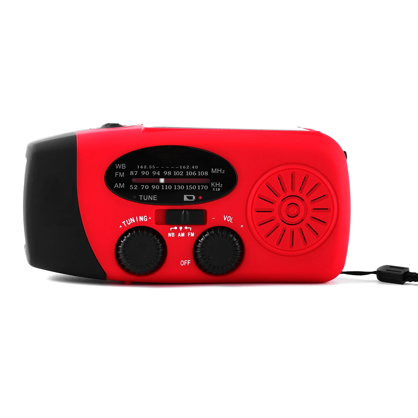 Emergency Radio Hand Crank Solar Weather Radio 2000mAh AM / FM Emergency Weather Radio Portable Power Bank with LED Flashlight