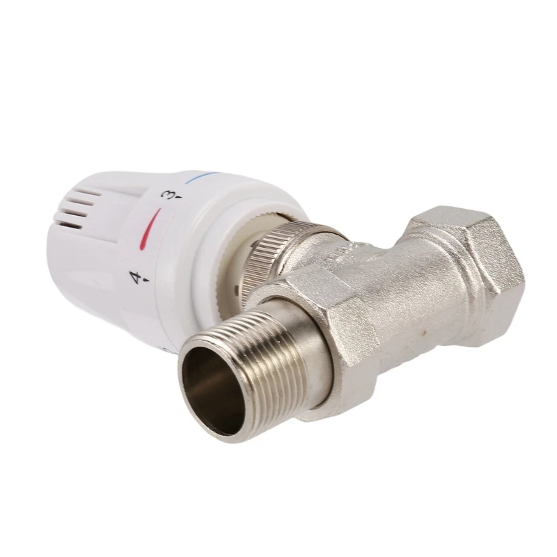 3X 3/4Inch Brass Thermostatic Radiator Valve Straight Type DN20 Automatic Temperature Control Valve Floor Heating