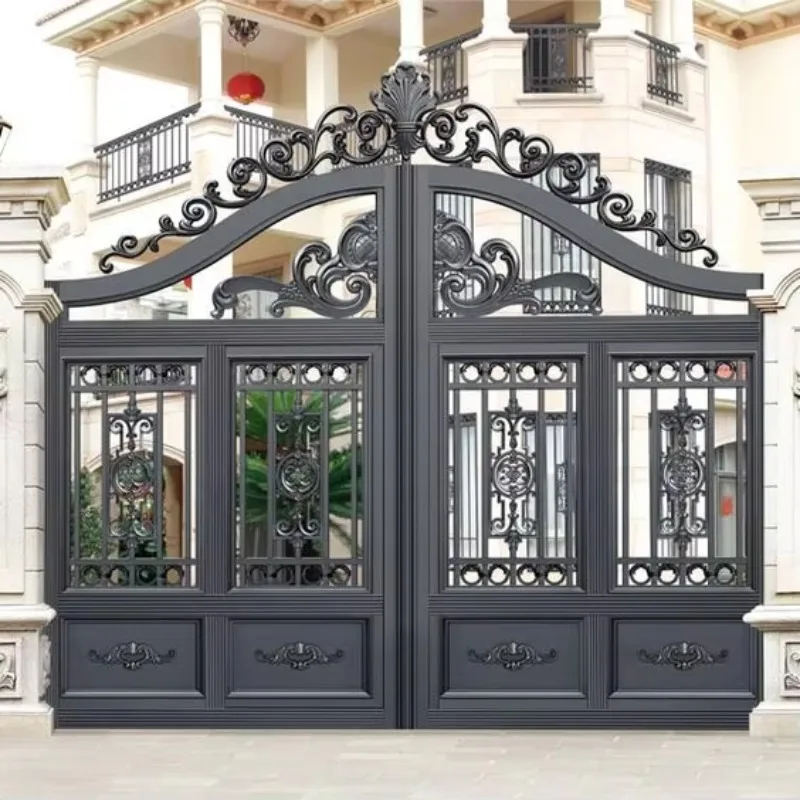 Customized Wrought Iron Door Exclusive Heavy Secure Wrought Iron Main Gate