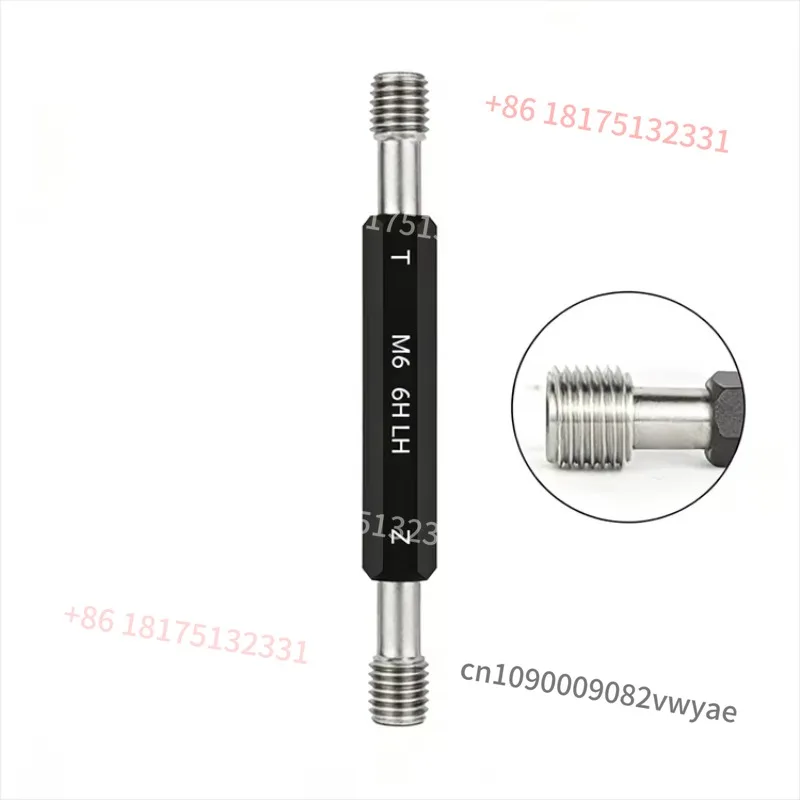 High Accuracy GCr 15 NPT Screw Thread Plug Gauges 0.01mm Inner Hole Measurement 20 Degree 1/2