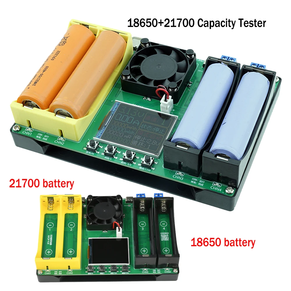 18650/21700 Battery Capacity Resistance Tester Four-Channel Automatic Charge-Discharge Module Electronic Load Tester