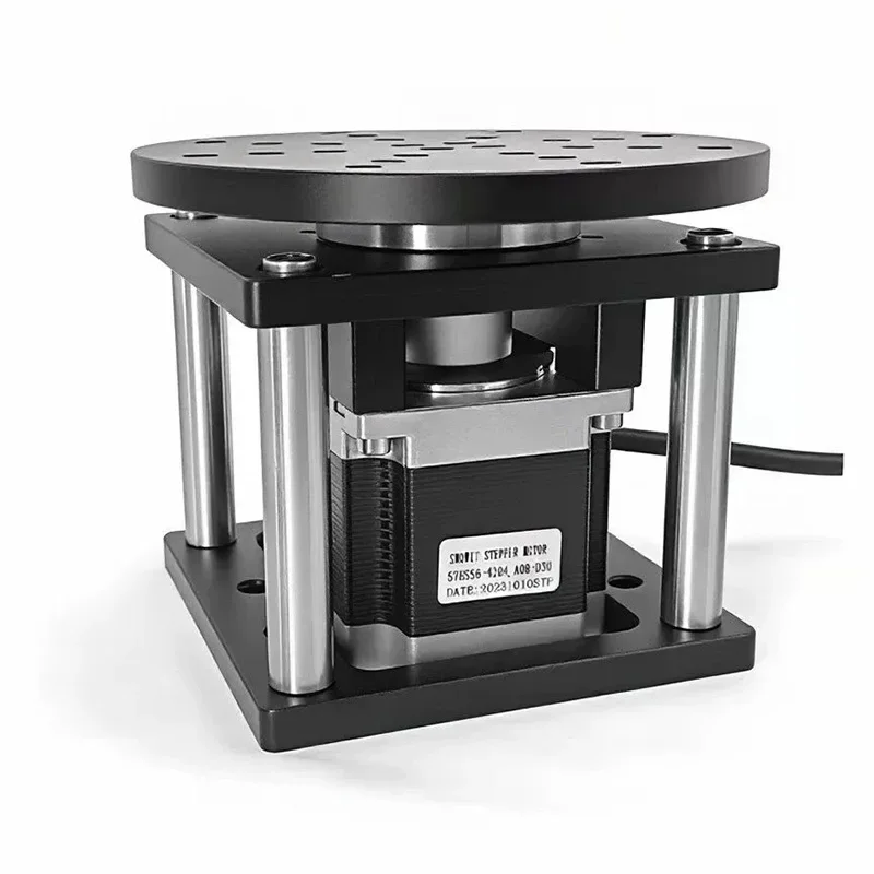 Small Rotating Platform; Electric High-Precision Stepper Motor; 6061 Aluminum Alloy Turntable; Adjustable Angle, Stroke
