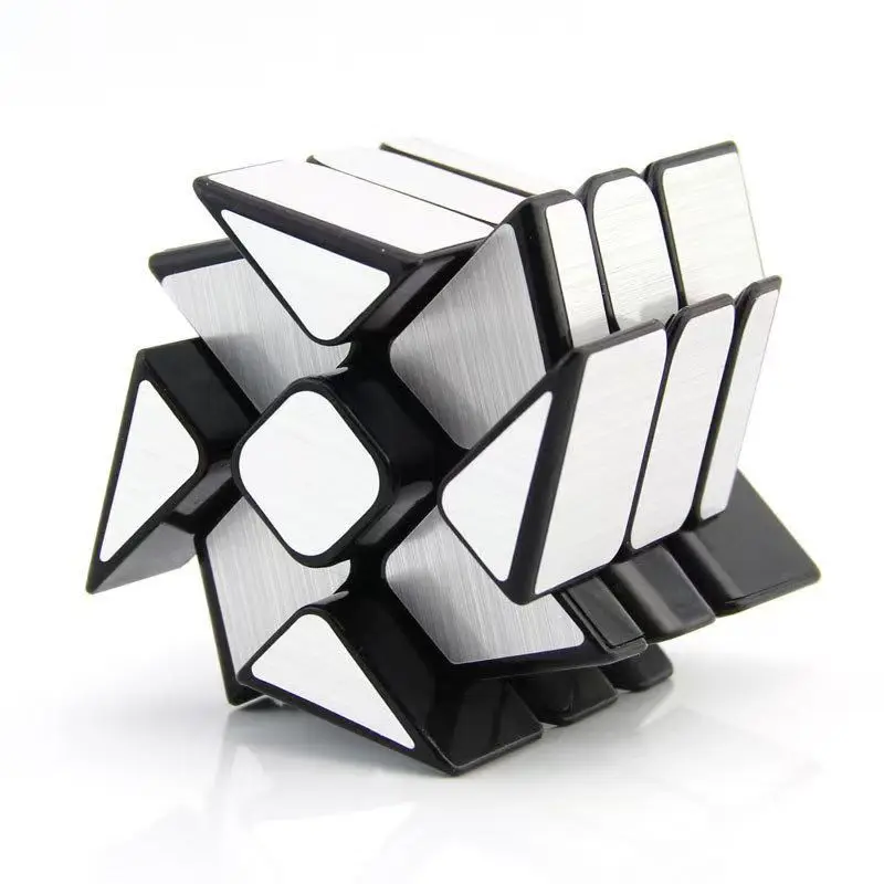 Kubus Cermin Kecepatan 3x3x3 Kubus Kincir Angin Puzzle Putar Kokoh dan Halus Mainan Edukasi untuk Dewasa Anak-anak Zauberwürfel