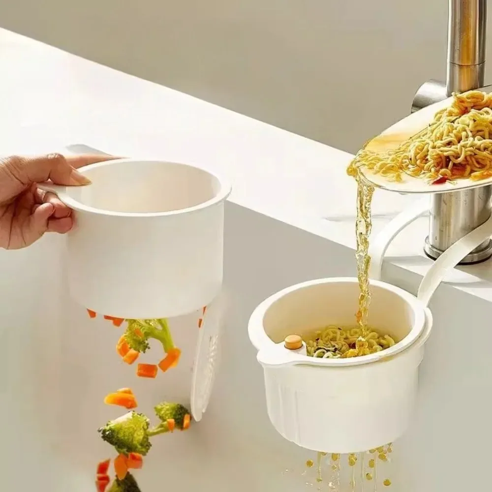 Dry Wet Separation Bathroom Accessories New Sink Drain Basket Dishwashing Sponge Hanging Storage Rack Filter Multifunctional