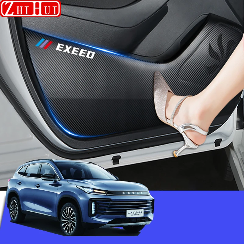 For Chery Exeed TXL 2023 2020-2022 Car Styling PU Leather Door Anti Kick Pad Protection Side Edge Film Protector Accessories