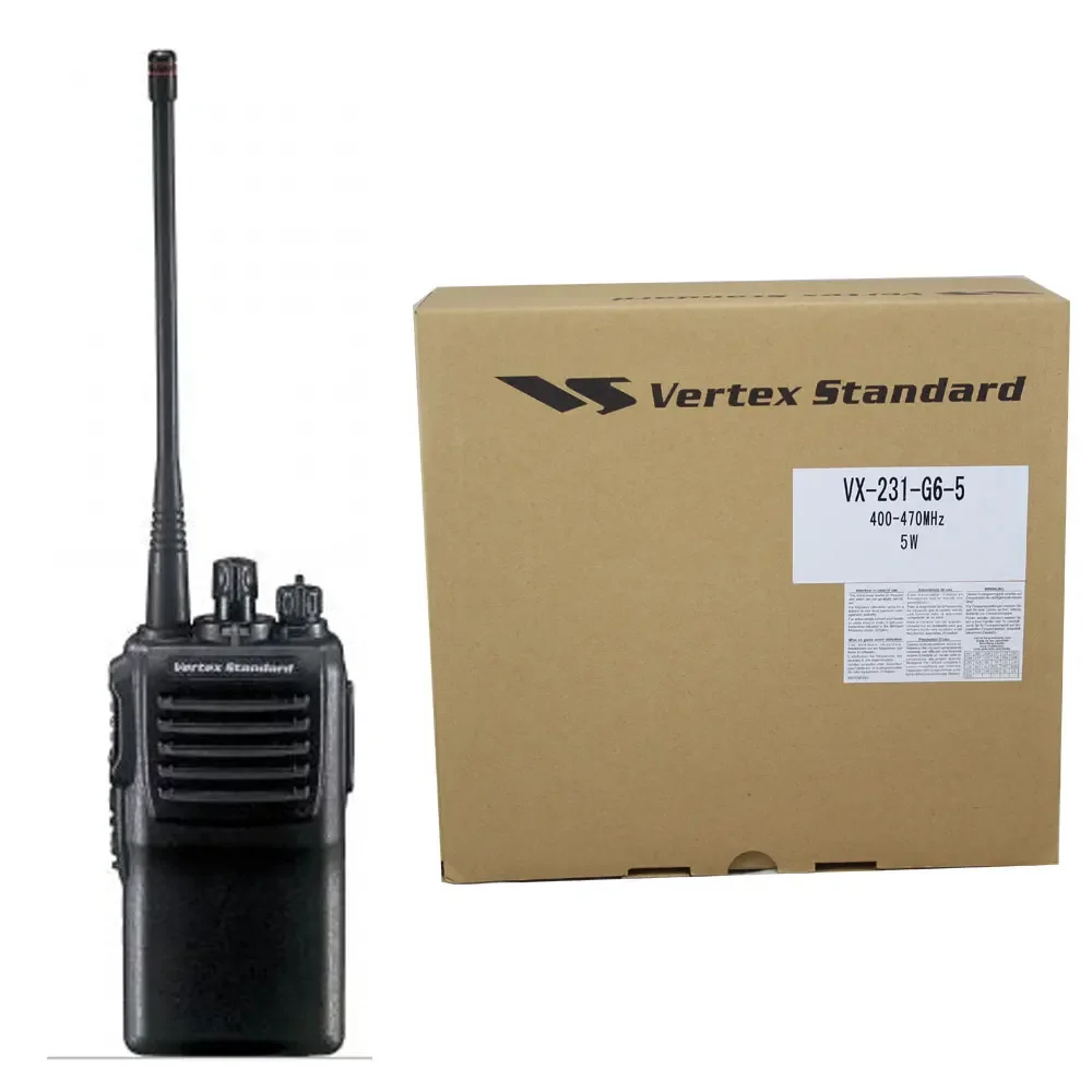 VX-231 VHF/UHF Portable Two Way Radio Replace for Vertex Standard VX-231 VX-261 VX-351 Walkie Talkie with Li-ion Battery Charger