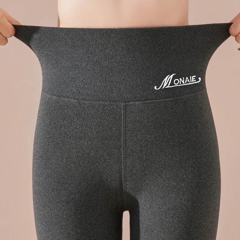 بنطلون سميك عالي الخصر للإناث ، بنطلون قاع دافئ ، ملابس داخلية مخملية ، حجم كبير ، الخريف والشتاء #5