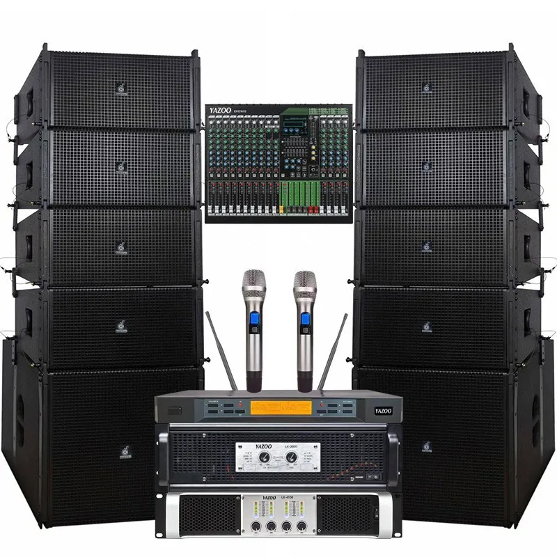 Outdoor high-power 10-inch audio line array for church 8 ohm impedance