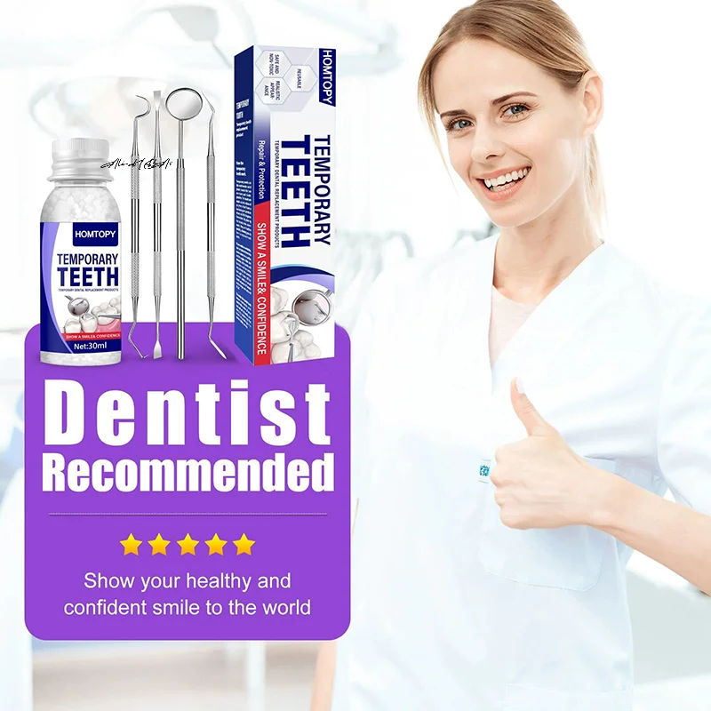 

30ml Temporary Tooth Repair Kit Teeth And Gaps FalseTeeth Solid Glue Denture Adhesive Teeth Whitening Tooth Beauty Tool