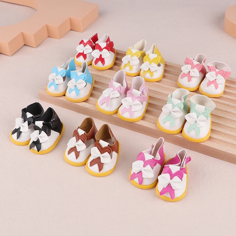 5.5CM Lovely Bow Doll Shoes Boots For 14 Inch Doll 1/6 Mini Shoes Boots Accessories For 32-33 Russia DIY Doll TOY