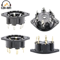 10pcs 8Pin Bakelite P8A Tube Socket for D1 EL1 EL3 EL5 AZ4 P8A AZ1 AZ11 AZ12 Vacuum Tube Amplifier Audio DIY HiFi