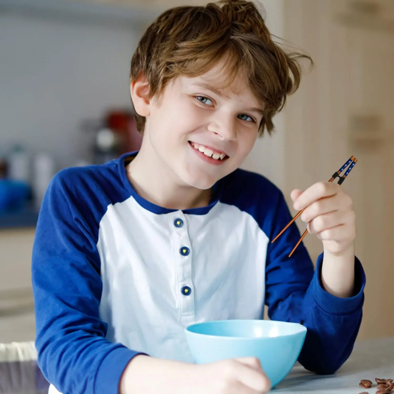 5PCS Training Essstäbchen Austauschbare Praxis Essstäbchen Kunststoff Nicht Rutschig Hitzebeständige Training Essstäbchen Rechts Links Hand