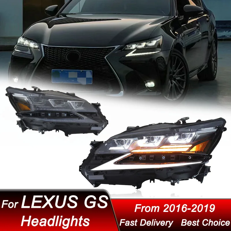 

Автостайлинг фары для Lexus GS GS300 2016-2019 новый стиль полная фотолампа в сборе модернизированная линза проектора комплект аксессуаров