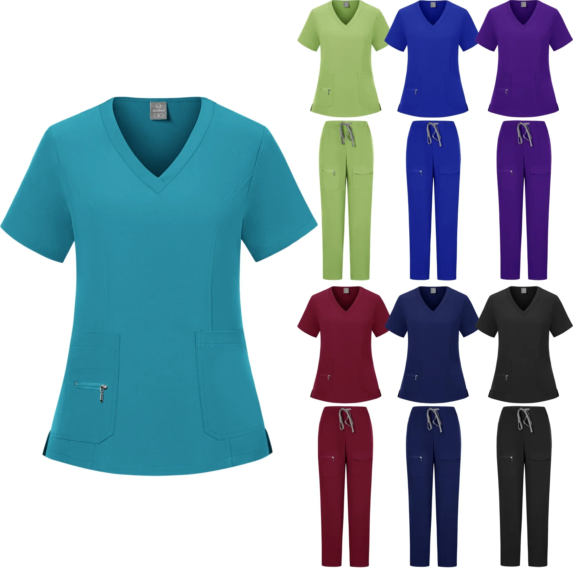 

Hot Sale Nurse Scrubs Set Women Anti Wrinkle Washable Soft Hospital Uniform Medical Scrubs Women Scrubs Sets Medical Accessories