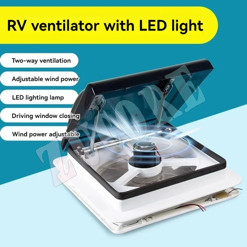 Rv Ventilation Fan Two-way Car Roof Retrofit Ventilation Rain, Insect, Waterproof Toilet Special Exhaust Fan
