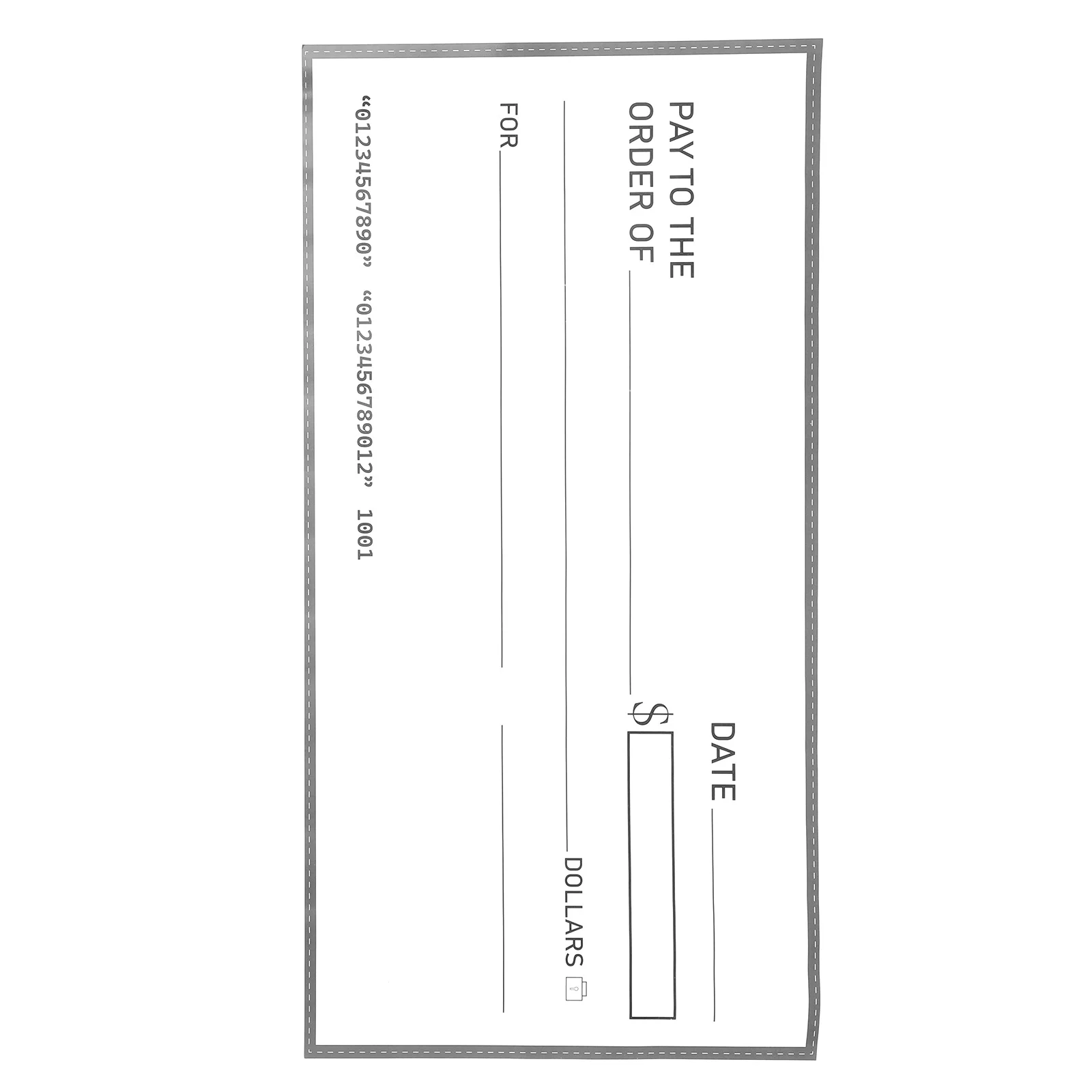 Giant Fake Check Blank Oversized Waterproof Dry Erase Big Presentation Board For Party Wedding Event Decoration Supply